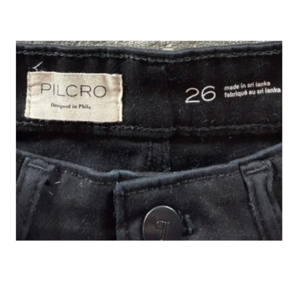 Pilcro Anthropologie Black Jeans Size 26 Straight Leg Denim